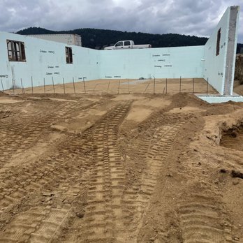 Site preparation and grading work for a commercial construction project